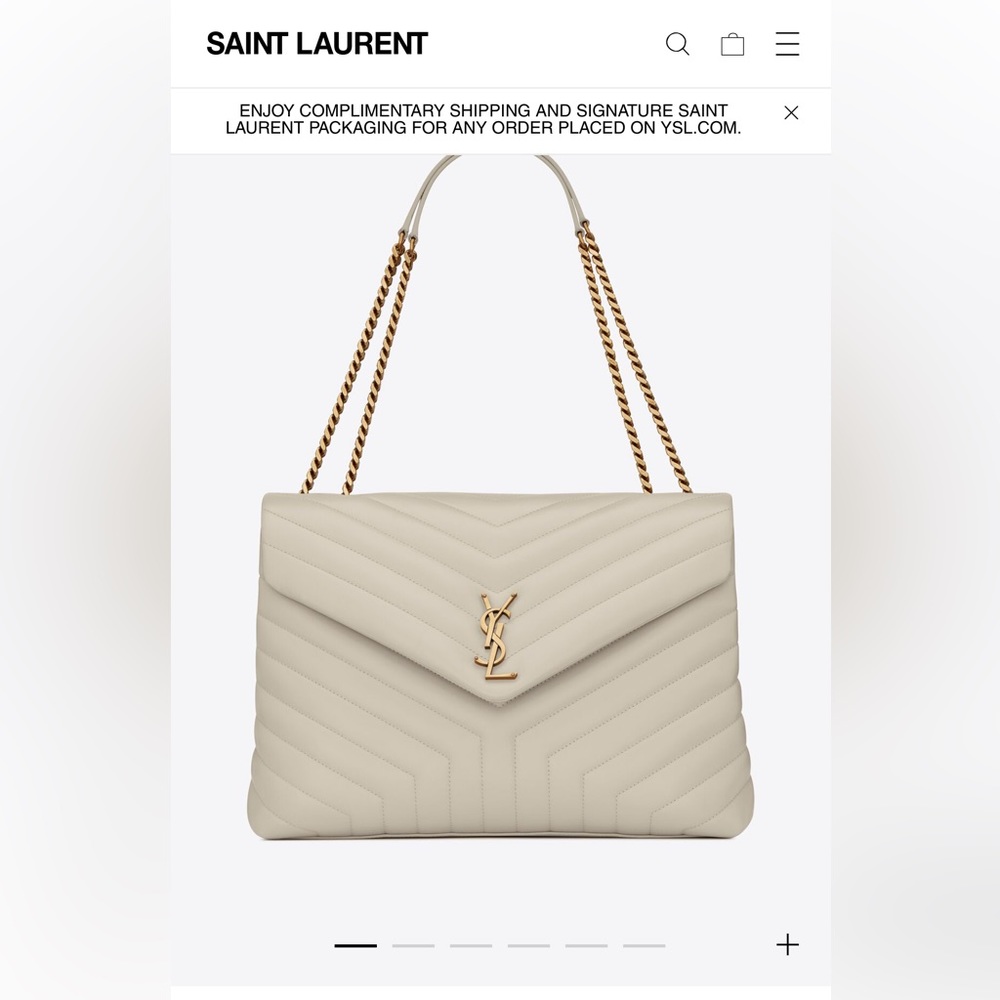 LOULOU LARGE CHAIN BAG IN QUILTED "Y" LEATHER, used in good condition